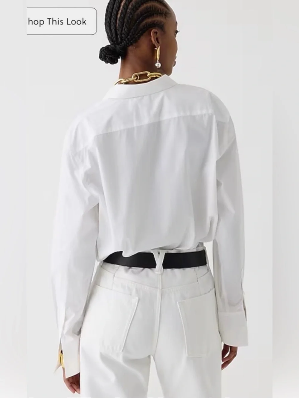 J.Crew Petite garçon classic shirt in cotton poplin in white